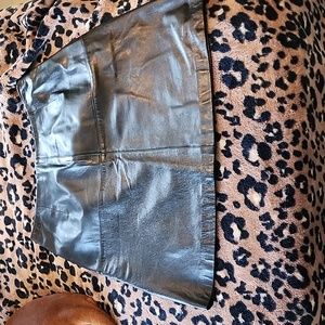 Leather short skirt